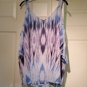 Beautiful cold shoulder summer blouse